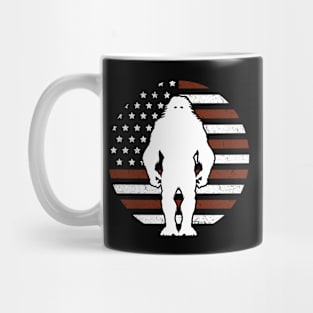 Bigfoot American Flag Flag 4th Of july Mug